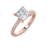 Hidden Halo Princess-Cut Engagement Ring